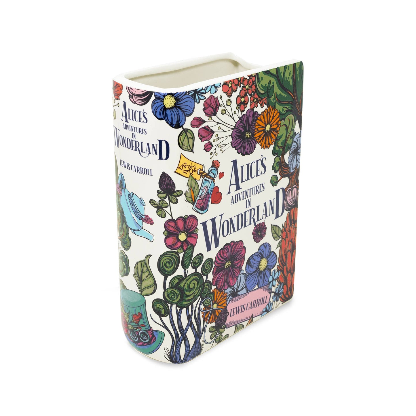 Large Book Vase, Alice in Wonderland - Floral Nonsense