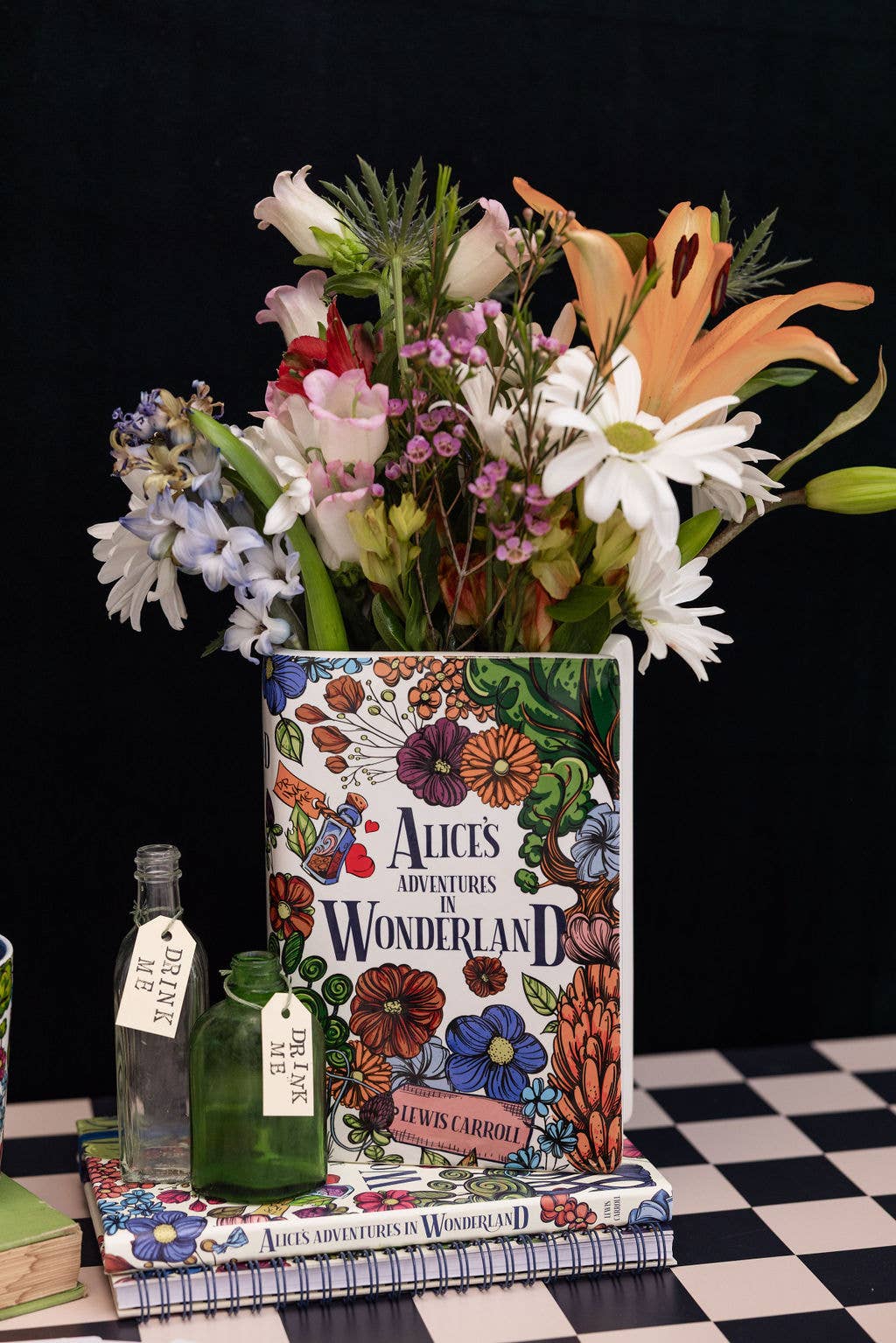 Large Book Vase, Alice in Wonderland - Floral Nonsense