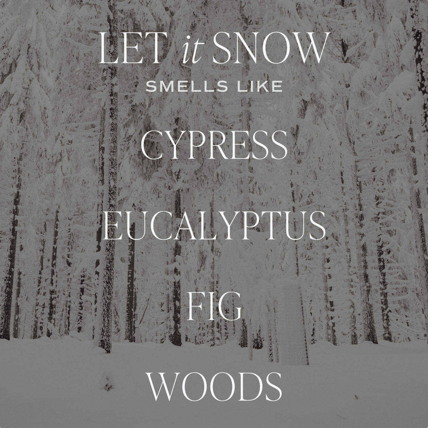 Let It Snow Soy Candle - Patterned 9 oz Clear Jar