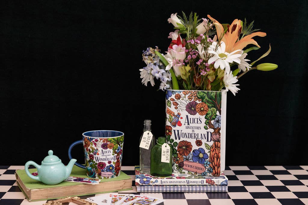 Large Book Vase, Alice in Wonderland - Floral Nonsense