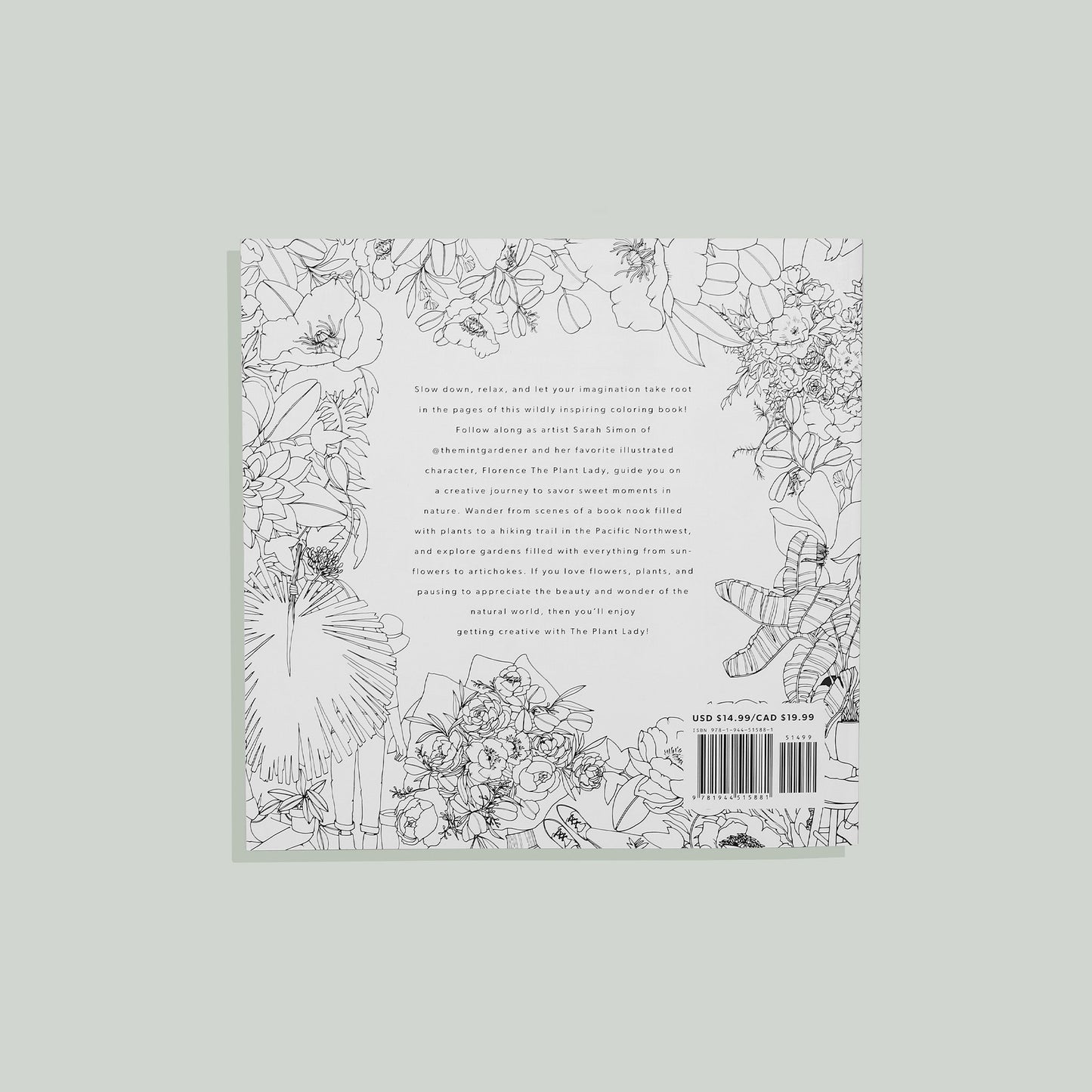 The Plant Lady Adult Coloring Book
