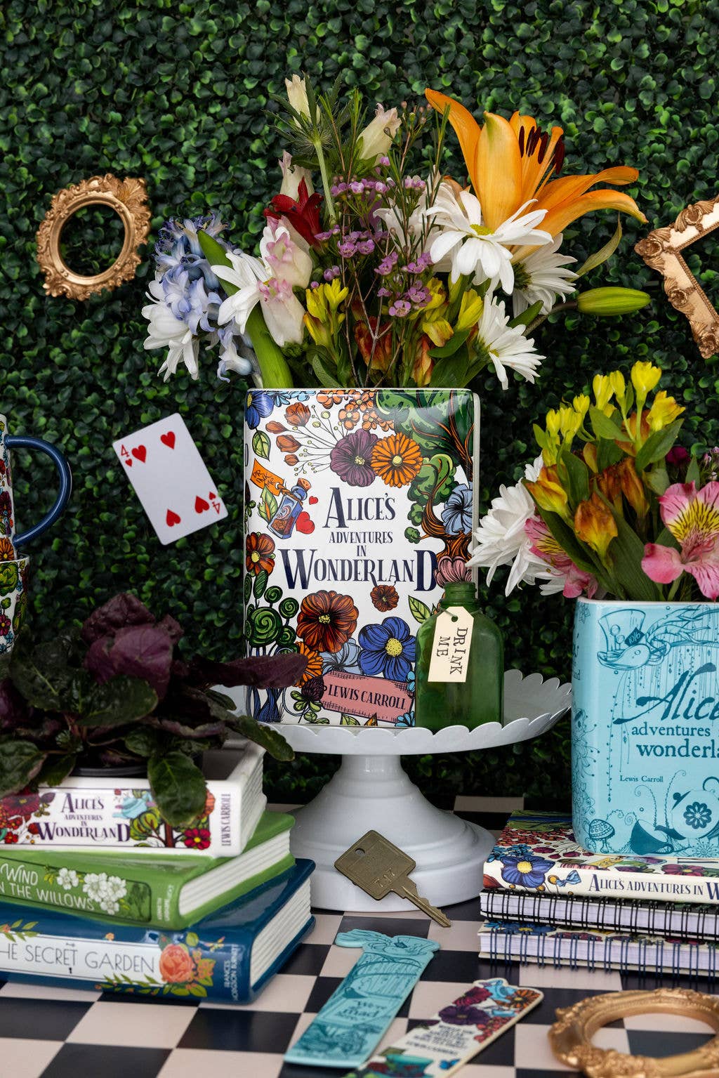 Large Book Vase, Alice in Wonderland - Floral Nonsense