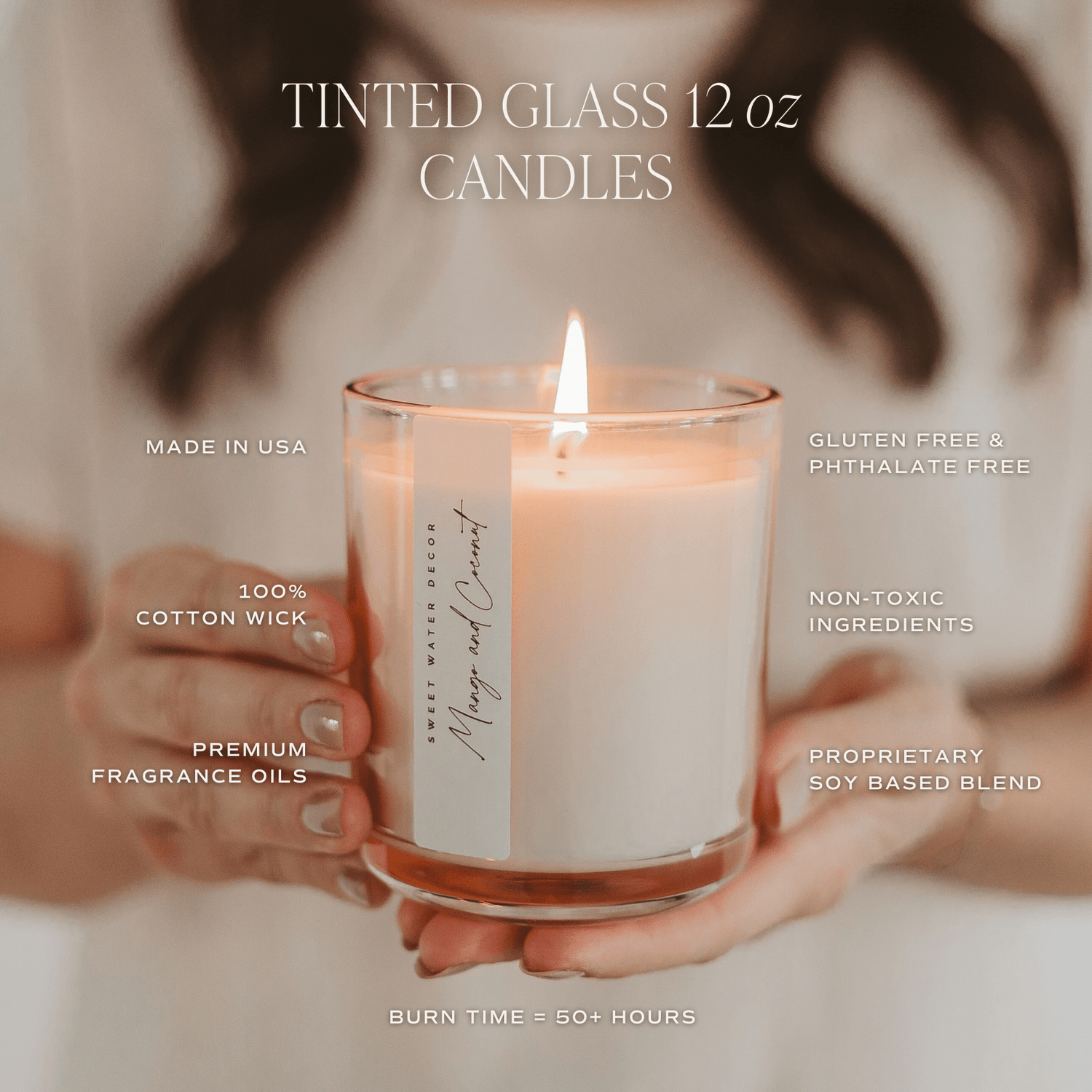 Tinted Glass 12 oz Candles