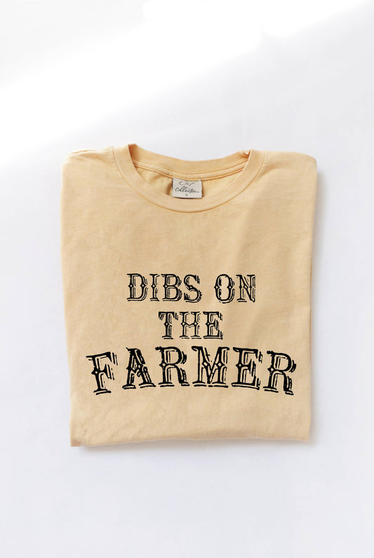 DIBS ON THE FARMER Mineral Washed Graphic Top