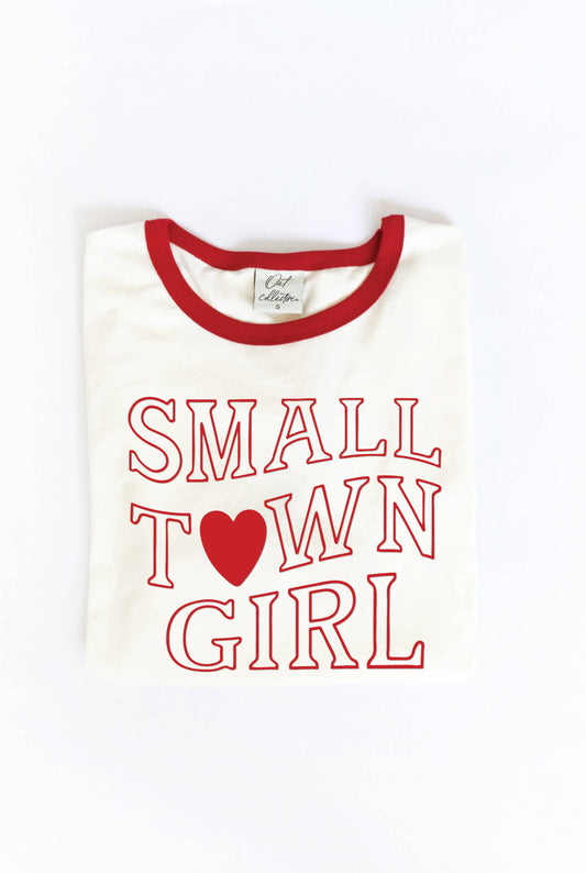 Small Town Girl Ringer Graphic Top
